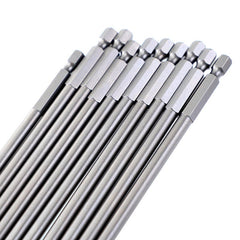 10pcs 150mm SQ2 Square Driver Bit Screwdriver Bits Set S2 Steel 1/4 Inch Hex Shank Magnetic For Pocket Hole Jig wood working Tool