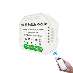 Two Way WIFI Smart250V Light Switch Diy Breakers Module Smart Life/Tuya APP Remote Control Works With Alexa Google Home Din Rail Mounting