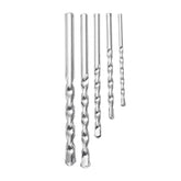 5pcs 4/5/6/8/10mm Straight Impact Drill Round Shank Cement Wall Twist Drill Bit Set