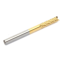 5pcs 3.175mm Titanium Coated Corn Milling Cutter Carbide Engraving Bit CNC PCB Rotary Burr