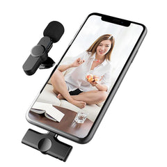 wireless mini lavalier microphone low latency type-c interface portable for live stream video youtube vlog mic