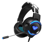 Gaming Headset 7.1 Channel 4D Surround Sound Stereo 50mm Unit Hi-Fi Headphone LED Light 360 Omnidirectional Noise Reduction Microphone