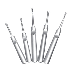95/113/116/118mm V/U-shaped Silver Stainless Steel Hand Make Leather Trencher Slotting Tools Kit