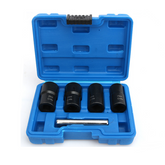 5pcs Twist Socket Set Lug Bolt Nut Remover Extractor Tool 17MM to 22MM Metric Bolt and Lug Nut Extractor Socket Wrench Tools