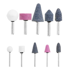 10pcs Abrasive Mounted Stone Grinding Stone Head Wheel Abrasive Tool for Rotary Tool
