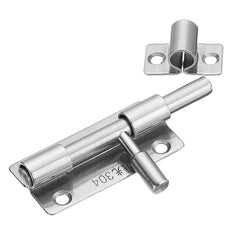 Stainless Steel Door Latch Sliding Lock Barrel Bolt Hasp Staple Gate Safety Lock with Padlock Hole
