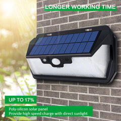 Solar Remote Control Sensor Light Courtyard Wall Light,800LM/53LED