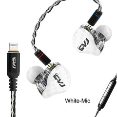 Certified for Lightning Earphones Socket 1DD + 1BA Stereo Bass Headsets with Microphone