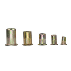 115Pcs Mixed Zinc Plated Rivet Nut Rivnuts Blindnuts Nutserts M4-M10 Nut Insert Rivet Assortment Kits