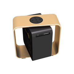 USB Charging LED BT/TF/FM Bluetooth Speaker 360 Rotation Radio Alarm Clock