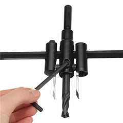 Adjustable 40-300mm Circle Hole Saw Cutter Wood Drywall Drill Bit Round Cutting Tool