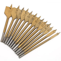 6/8/13pcs Metric Flat Spade Drill Bits Set Titanium Coating Paddle Wood Hole Cutter for Woodworking