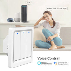 WiFi Smart Switch Bluetooth /Voice Control / Switch Work With Tuya APP Alexa Google Home 1/2/3 Way