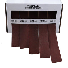 5Pcs Drawable Sandpaper Rolls 25mmx6m Boxed Assorted Abrasive Sandpaper Rolls For Wood Turners Furniture Repair Woodworkers Metal Workers