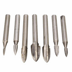 6mm Shank Three Blade White Steel Manual Wood Working Grinding Carving Tool