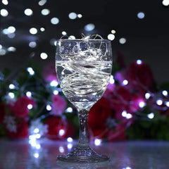 LEDs Music Fairy String Light Silver Wire Twinkle Starry Lights with Remote Control Timer 32.8ft