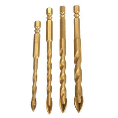 Tungsten Carbide Hex Shank Tile Glass Cross Spear Head Drill Bit 6/8/10/12mm