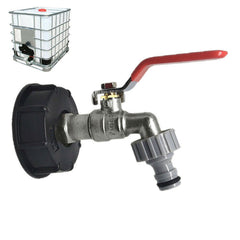 Adapter With 1/2 Brass Outlet Tap For Rain Water Tank Rainwater Barrel