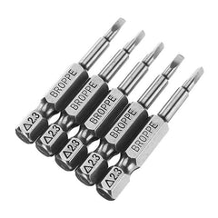 5pcs 2.3 1/4 Inch Hex Magnetic Triangle 50mm Screwdriver Bits Set