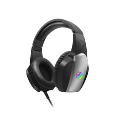 Gaming Headset 7.1 Channel 50mm Unit 90 Rotatable Microphone RGB Light Effect Scalable Design Noise Reduction Protein Leather Earmuffs