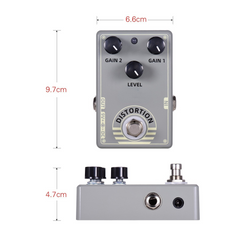 Distortion Guitar Effect Pedal with True Bypass for Electric