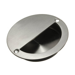 Flush Recessed Pull Door Handle SUS Stainless Steel Circular Covered Type With 2 Screws
