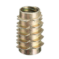 5Pcs M10x25mm Hex Drive Screw In Threaded Insert For Wood Type E