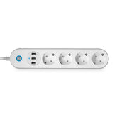 Wifi Smart Plug 3USB Charging Power Strip Timing Remote Voice Control Work Port Power Socket Support Alexa Google