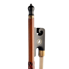 Master Violin Bow 4/4 Pernambuco Fiddle Bow White Mongolia Horsehair Octagonal Stick Snake Skin Grip Black Ox Horn Frog