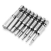 8pcs 50mm H1.5-H8 Hex Head Screwdriver Bit 1/4 Inch Hex Shank Magnetic Screwdriver Bits
