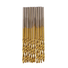 50pcs Titanium Coated High Speed Steel Twist Drill Bit1/1.5/2/2.5/3mm BitWoodworking