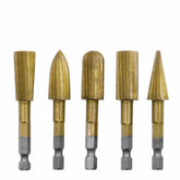 5pcs 6.3mm Hex Shank HSS wood working Rotary File Electric Grinding Head For Wood Carving Peeling