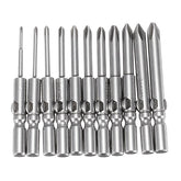 11Pcs 802 1.6-6.0mm Cross-Screwdriver Bits Set 6mm Round Shank Electric Screwdriver Bits