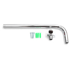 31cm Bathroom Chrome Wall Mounted Shower Extension Arm Pipe Bottom Entry for Rain Head