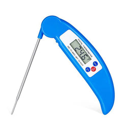 Folding Food Thermometer Quick Temperature Measurement Automatic Shut-Down for BBQ Baking