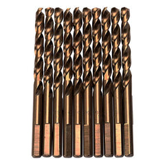 10pcs M35 1/4 Inch Shank Triangle Shank Cobalt Twist Drill Bits
