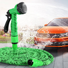 25-200FT US/EU Standard Expandable Magic Flexible Green Garden Water Hose Car Hose Pipe Connectors Plastic Hose Garden Watering Sets w/ Water Shower