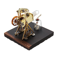 Mini 2.1"Hot Air Flame Stirling Engine Model Collection Gift