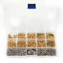 M3BH6 750Pcs M3 Brass Male-Female Hex Column Standoff Support Spacer Pillar 304 Stainless Steel Bolt And Cross Screw Nut Assortment for PCB Board