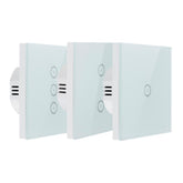 WIFI Smart Voice Control Glass Panel Switch EU Plug Waterproof Glass Touch Screen Support Alexa Google1/2/3 Gang Timer Switch