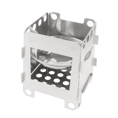 Outdoor Portable Wood Cooking Stove Stainless Steel Picnic BBQ Burner Furnace Camping Hiking