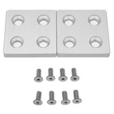 2Pcs 4040 Aluminum Profile End Cap Cover Plate Single/Double Holes 40*40 Double Slot Metal Cover For Aluminum Profiles
