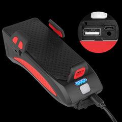 4-in-1 400LM Bike Light + USB Horn Lamp + Phone Hold + Power Bank 3 Modes LED Headlight 5 Modes Horn Waterproof Cycling Bicycle