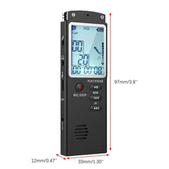 Voice Recorder USB Professional 96 Hours Dictaphone Digital Audio With WAV MP3 Player