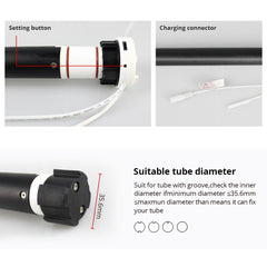 Wifi Curtain Motor Remote Control Automatic Electric APP Voice Control Roller Blinds Shutter Motor