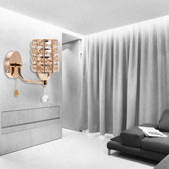 Luxury Crystal Wall Light Modern Bedroom Aisle Sconce Lighting Lamp Fixtures Without Bulb