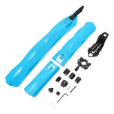 2PCS Cycling Mountain Bike Bicycle Front + Rear Fender Removable With LED Taillight Mudguard Road