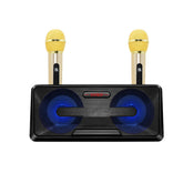 Bluetooth Speaker with Two Wireless Microphone Mobile Wireless Karaoke Speaker Wireless Stereo Party Super Speaker Box
