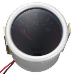 2Inch 52MM 12V White & Red LED Car Boat 8-16 Voltmeter Volt Voltage Gauge Meter