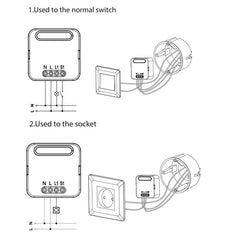 Smart WiFi Switch Relay 1 Gang 2 Way Wireless Remote Ctonrol Light Switch Module Compatible Alexa Google Home